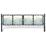 vidaXL enojna ograjna vrata 300x150 cm črna | Shoptok.si