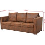  2-dijelni set sofa od umjetne brušene kože | shoptok.hr
