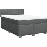 vidaXL Box spring postelja z vzmetnico temno siva 160x200 cm blago, (21308126) Cene