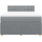  Krevet box spring s madracem svjetlosivi 140x200 cm od tkanine | shoptok.hr
