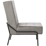  Stolica za opuštanje 65 x 79 x 87 cm svjetlosiva baršunasta | Eponuda.com