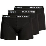 Jack & Jones Muški donji veš Jacanthony Trunks, 3 komada, Crni Cene