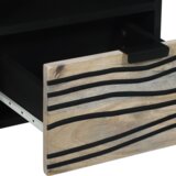 vidaXL Zabavni centri in stojala za televizor s predalom s polico Bela in črna | Shoptok.si