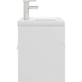 Ormarić Omarica za umivalnik z vgradnim umivalnikom bela iverna plošča | Shoptok.si