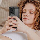 Techsuit Carbon Silicone maska za Honor 200 Lite – crna | shoptok.hr