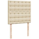  Krevet s oprugama i madracem krem 90 x 190 cm od tkanine | shoptok.hr