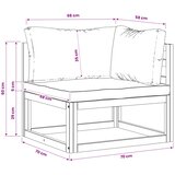  Kauč sa sjedećnicama u kutu 100 % poliester Solid-Acacia | shoptok.hr