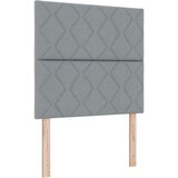 vidaXL Box spring postelja z vzmetnico svetlo siva enojna tkanina. | Shoptok.si