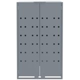  Spremište za 3 kanta za otpad sivo 207x79x117 cm čelično | shoptok.hr