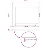  Pravokutni stolni vrh 40 x 40 x 3 cm Četvrtasti - Bijela 40 x 40 x 3 5 cm Živi rub 1 strana | shoptok.hr
