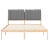  Krevetni okvir s tapiciranim uzglavljem Svijetlo siva Svjetlosiva 205.5 x 145.5 x 84.5 cm | Shoptok.si