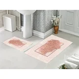 Set za kupatilo roze haos sa gumenom podlogom 40x60cm + 60x90cm, SG-033