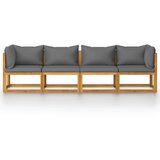  3057608 4-Seater Garden Sofa with Cushion Solid Acacia Wood (2x311856) | shoptok.hr