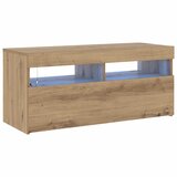 TV ormarić LED boja hrasta 90x35x40 cm konstruirano drvo | shoptok.hr