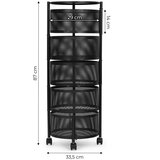  Organizator za kuhinjske police s rotirajućim policama, 5 razina, metal, ModernHome | shoptok.hr