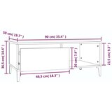  Stolić za kavu boja hrasta 90x50x36 5 cm konstruirano drvo | shoptok.hr