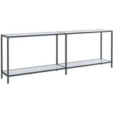 The Living Store Konzolna mizica bela 220x35x75,5 cm kaljeno steklo - Konzolna Mizica, (21421330) | Shoptok.si