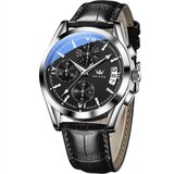 Olevs Moške Ure SL - 41530 - Črna / Srebrna Cene