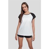 Urban Classics Women's contrasting raglan T-shirt white/black Cene