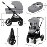 Kinderkraft KOLICA ZA BEBE 2U1 NEA 2 PLATINUM GREY