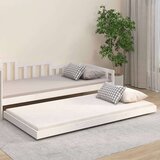  Za krevet bijeli 100 x 200 cm od masivne borovine Cijene