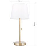 Orion LA 4-1205/1 - Stona lampa sa USB portom LUDWIG 1xE27/40W/230V bela/zlatna | Eponuda.com