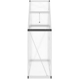  Rastlinjak z okvirjem srebrn 169x58x195 cm aluminij - - Srebrna - 16.75 - 169 x 58 x 195 cm - 2025--TOPSELLER | Shoptok.si