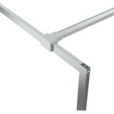 Pregrada za tuš srebrna 115 x 195 cm s prozirnim staklom ESG | shoptok.hr