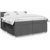 Maison Chic Box spring postelja - Vzmetna postelja z vzmetnico temno siva 200x200 cm blago SL11310, (21902579) | Shoptok.si