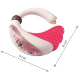 BabyOno Rattle With Teether 3m+ ropotuljica z grizljajočim delom Swan 1 kos | Shoptok.si