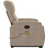 vidaXL Električni masažni naslonjač na podizanje smeđesivi mikrovlakna | shoptok.hr