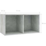  Škatla za shranjevanje plošč betonsko siva 71x34x36 cm les, (20619997) | Shoptok.si