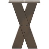  Noge za klub stolić u obliku slova X, 2 kom, prirodni čelik, 38 x (42-43) cm, čelik | shoptok.hr