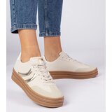 Gemre Beige women's sneakers with gold detail Melly | shoptok.hr