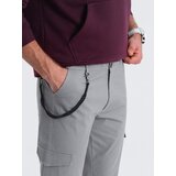 Ombre Men's pants with cargo pockets and leg hem - grey | Eponuda.ba