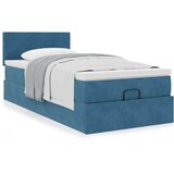 vidaXL okvir kreveta s madraca tamnoplavi 100x200cm baršunasti | shoptok.hr
