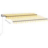  Avtomatska tenda LED + senzor 350x250 cm rumeno/bela, (20729065) | Shoptok.si