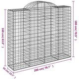  Obokane gabion košare 5 kosov 200x50x160/180cm pocinkano železo | Shoptok.si