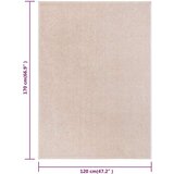  S kratkim vlaknima 120 x 170 cm tamnobež | shoptok.hr