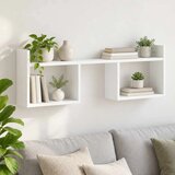  Zidna polica Bijela 90 x 17 x 32 cm Prerađeno drvo - Bijela | shoptok.hr