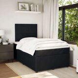 vidaXL Box spring postelja z vzmetnico črna 120x190 cm žamet, (21308415) | Shoptok.si