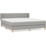  The Living Store Box spring postelja z vzmetnico svetlo siva 180x200 cm blago - Box Spring Postelja, (21450130) | Shoptok.si