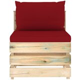 Maison Chic Sekcijski sredinski kavč - Sofa - Kanape z blazinami zelen impregniran les, (21727117) Cene