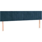 Maison Chic Posteljno vzglavje - Vzglavna omarica 2 kosa temno modro 80x5x78/88 cm žamet, (22077043) Cene