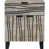  Noćni ormarići s ladicama Bijela i crna 50 x 33 x 60 cm | shoptok.hr