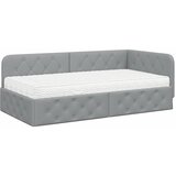  Kutni okvir kreveta Svijetlo siva 100 x 200 cm tkanina | shoptok.hr