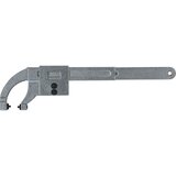 Ks Tools Zgibni kavljast ključ z zatičem, metrična izvedba, brezstopenjska nastavitev, 20 - 100 mm | Shoptok.si