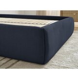 Bobochic Paris Tamno plavi tapecirani bračni krevet s prostorom za odlaganje/bez uzglavlja s podnicom 180x200 cm Inera – | shoptok.hr