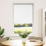 vidaXL rolo zatemnjena bela 85x130cm tkanina širina 80,7cm poliester | Shoptok.si