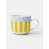 Sinsay Keramička šalica na pruge s natpisom „Ciao bella“ | shoptok.hr